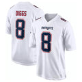 NE.Patriots #18 Kyle Williams Player White Fashion Limited Home Game Gdoa Stitched Jerseys
