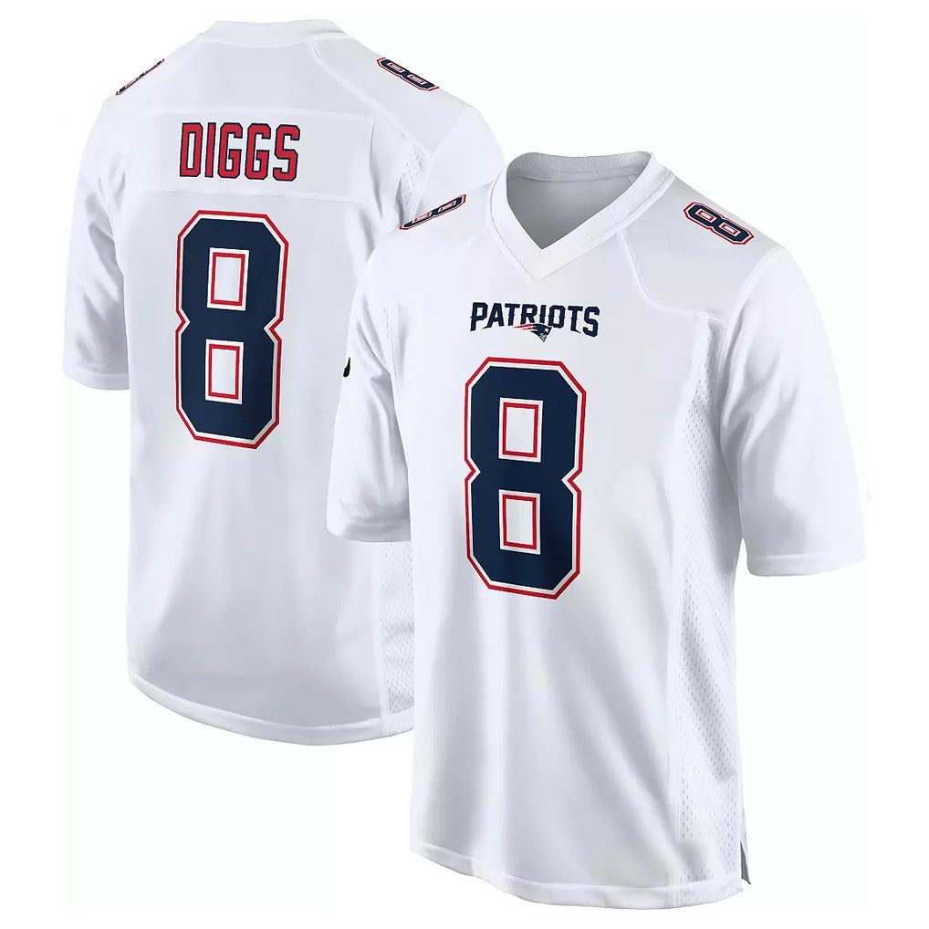 NE.Patriots #18 Kyle Williams Player White Fashion Limited Home Game Gdoa Stitched Jerseys
