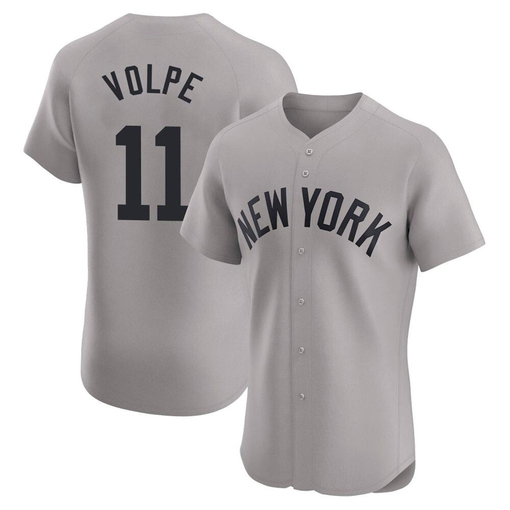 NY.Yankees #11 Anthony Volpe Player Gray Limited Elite Home Fdoa Stitched Jerseys