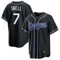 LA.Dodgers #7 Blake Snell Player Black Carbon Limited Home Fdoa Stitched Jerseys