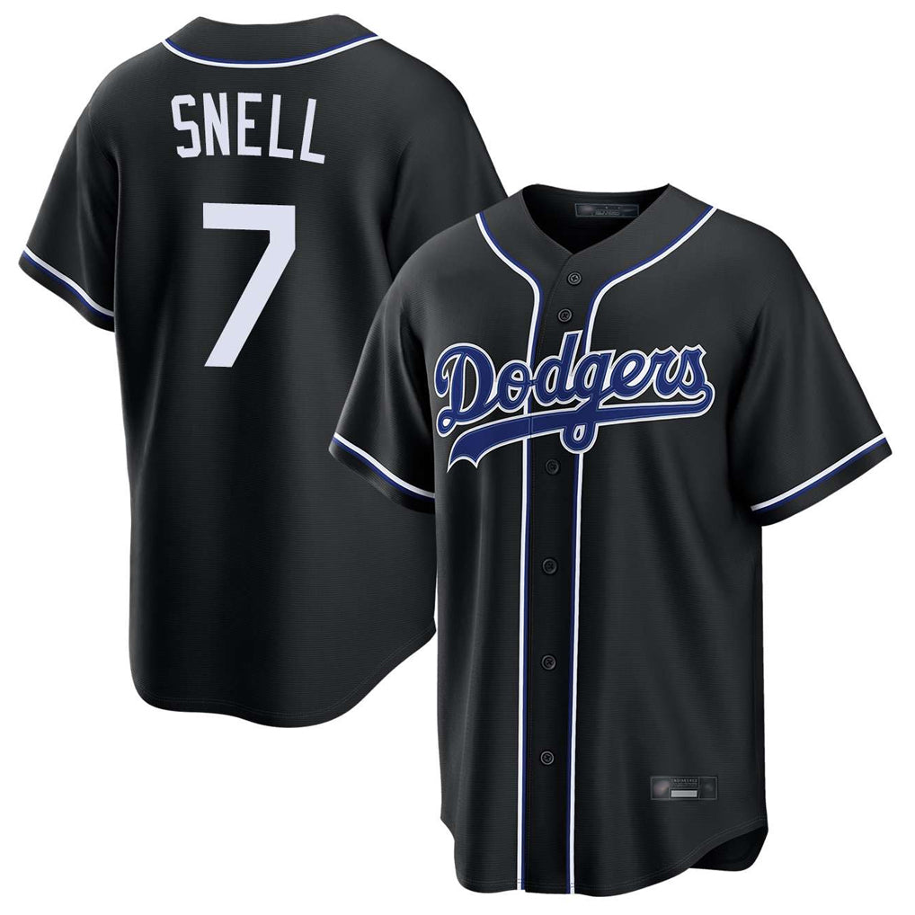 LA.Dodgers #7 Blake Snell Player Black Carbon Limited Home Fdoa Stitched Jerseys