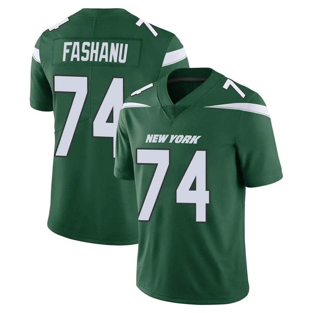 NY.Jets #74 Olu Fashanu Player Green Limited Vapor Home Game Gdoa Stitched Jerseys