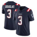 NE.Patriots #3 DeMario Douglas Player Navy Vapor Untouchable Home Game Gdoa Stitched Jerseys