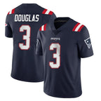 NE.Patriots #3 DeMario Douglas Player Navy Vapor Untouchable Home Game Gdoa Stitched Jerseys