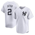 NY.Yankees #2 Derek Jeter Player White Limited Home Fdoa Stitched Jerseys