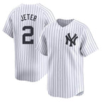 NY.Yankees #2 Derek Jeter Player White Limited Home Fdoa Stitched Jerseys
