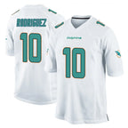 M.Dolphins #10 Jacob Rodriguez Player White Home Game Gdoa Stitched Jerseys