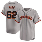 SF.Giants #62 Logan Webb Player Gray Home Limited Fdoa Stitched Jerseys