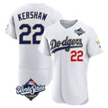 LA.Dodgers #22 Clayton Kershaw Player Gold White World Series 2026 Collection Stadium Limited Elite Fdoa Stitched Jerseys