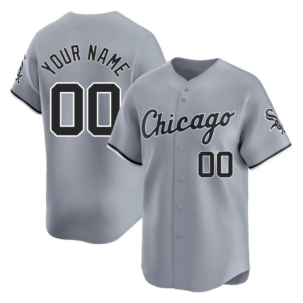 Custom C.White Sox Gray Road Limited Home Any Name & Number Gdoa Stitched Jerseys