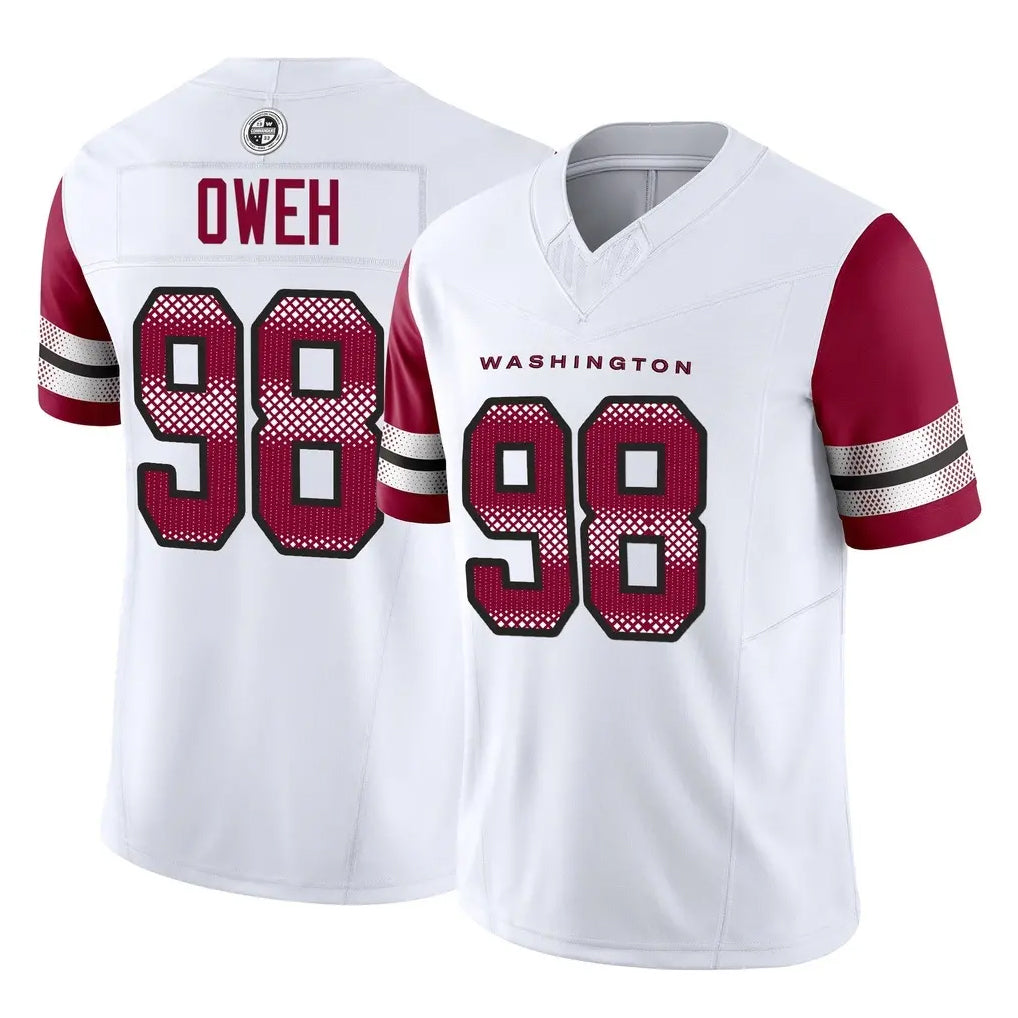 W.Commanders #98 Odafe Oweh Player White Vapor F.U.S.E. Limited Home Game Gdoa Stitched Jerseys