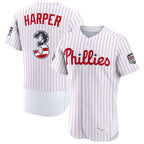 P.Phillies #3 Bryce Harper Player White 2026 All-Star Edition Stars & Stripes Limited Elite Home Game Gdoa250Ys Stitched Jerseys