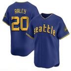 S.Mariners #20 Luke Raley Player Royal City Connect Home Limited Fdoa Stitched Jerseys