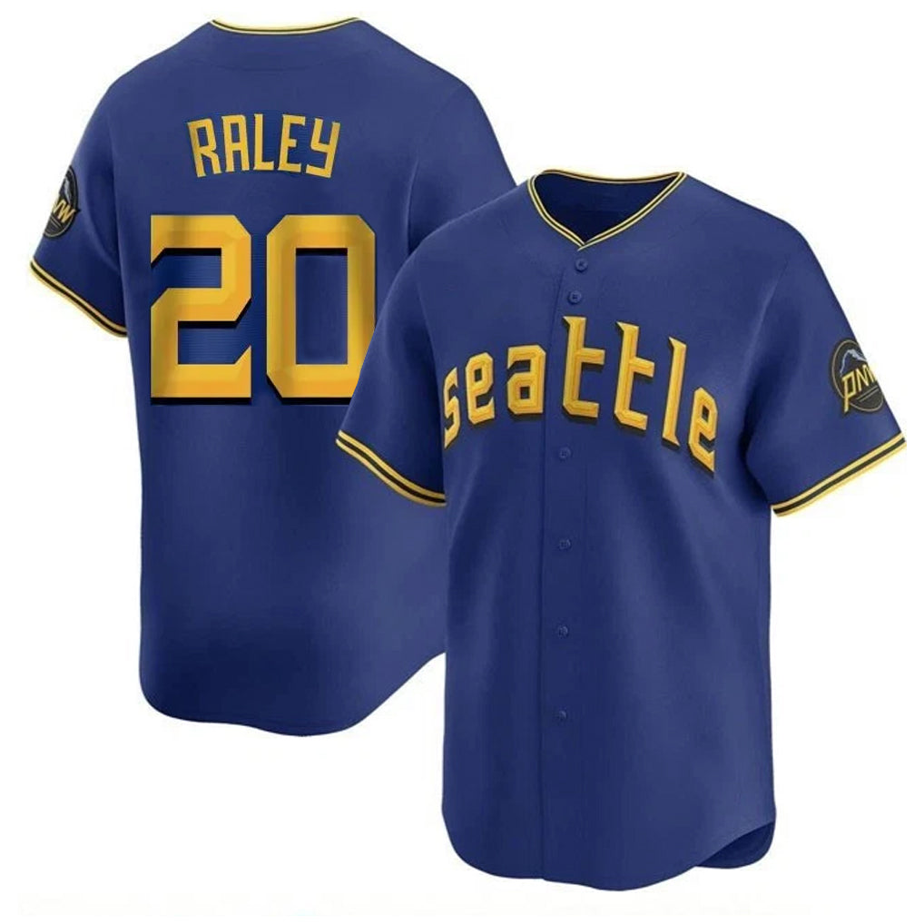 S.Mariners #20 Luke Raley Player Royal City Connect Home Limited Fdoa Stitched Jerseys