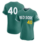 B.Red Sox #40 Willson Contreras Player Green City Connect Limited Elite Home Game Gdoa Stitched Jerseys