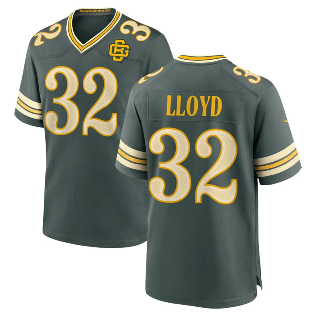 GB.Packers #32 MarShawn Lloyd Player Green 2026 Rivalries Collection Home Game Gdoa Stitched Jerseys