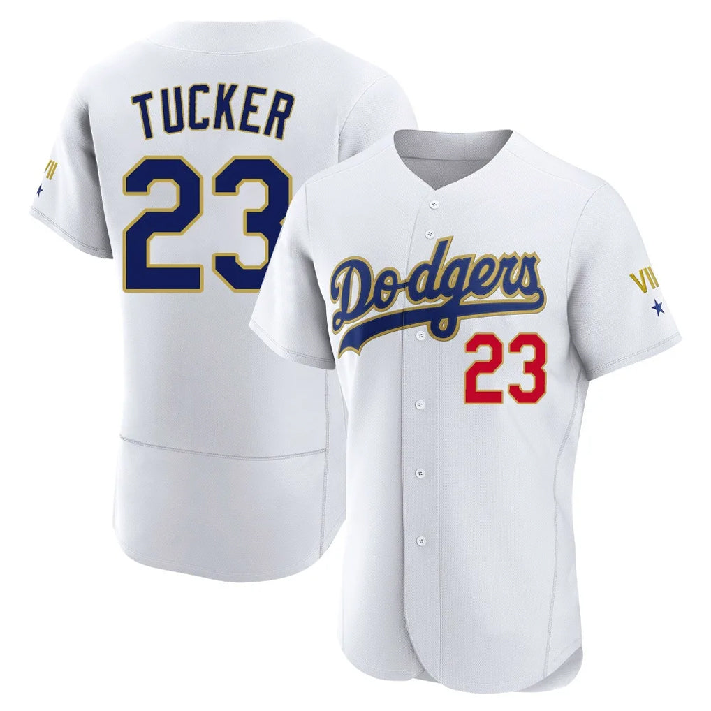 LA.Dodgers #23 Kyle Tucker Player Gold White 2026 Collection Stadium Limited Elite Fdoa Stitched Jerseys