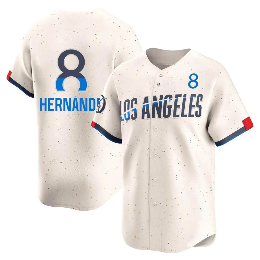 LA.Dodgers #8 Enrique Hern¨¢ndez Player Cream City Connect Limited Home Fdoa Stitched Jerseys