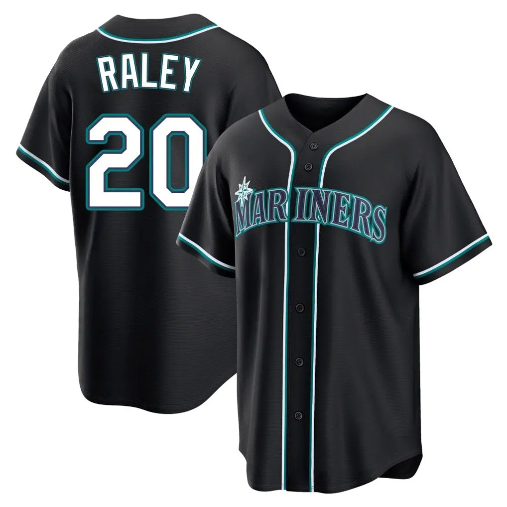 S.Mariners #20 Luke Raley Player Black Fashion Home Limited Fdoa Stitched Jerseys
