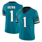 J.Jaguars #1 Montaric Brown Player Teal Prowler Throwback Vapor F.U.S.E. Limited Home Game Gdoa Stitched Jerseys