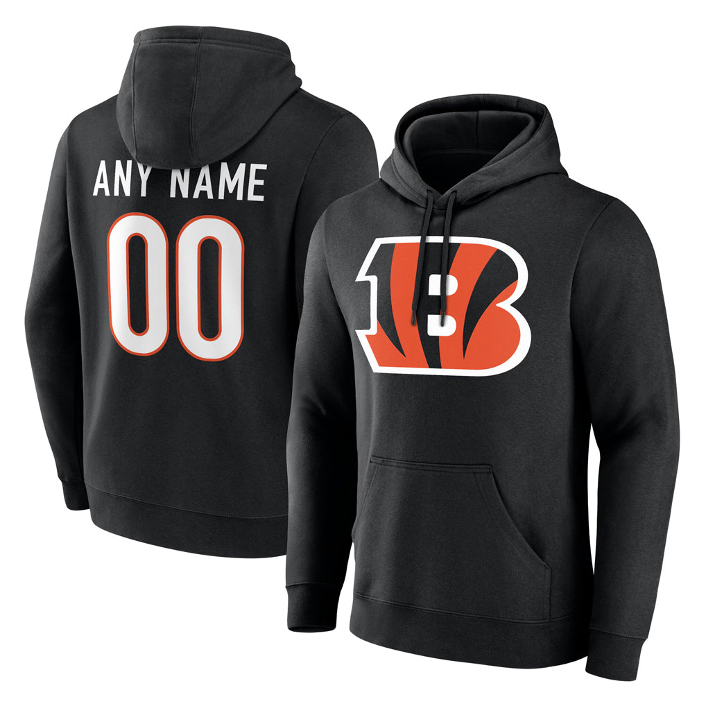 Custom C.Bengals Black Long Sleeve Hoodie Any Name & Numbers Gdoa Stitched Jerseys