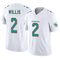 M.Dolphins #2 Malik Willis Player White Limited Vapor F.U.S.E. Home Game Gdoa Stitched Jerseys