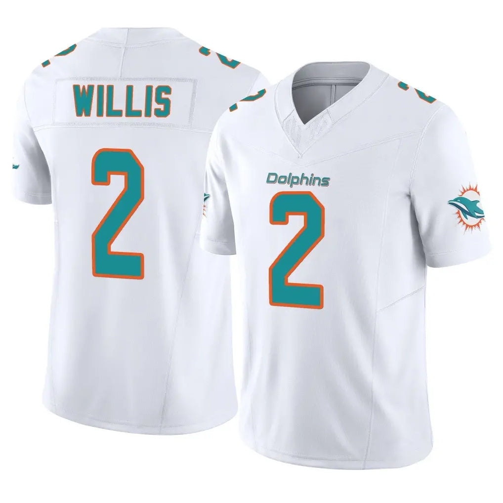 M.Dolphins #2 Malik Willis Player White Limited Vapor F.U.S.E. Home Game Gdoa Stitched Jerseys