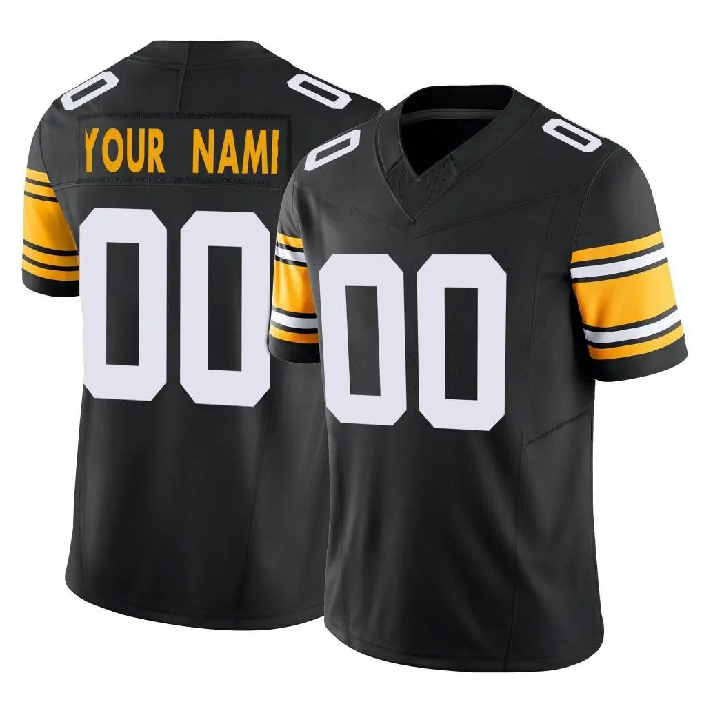 Custom P.Steelers Black Limited Alternate Vapor F.U.S.E. Home Game Any Name & Numbers Gdoa Stitched Jerseys