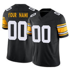 Custom P.Steelers Black Limited Alternate Vapor F.U.S.E. Home Game Any Name & Numbers Gdoa Stitched Jerseys