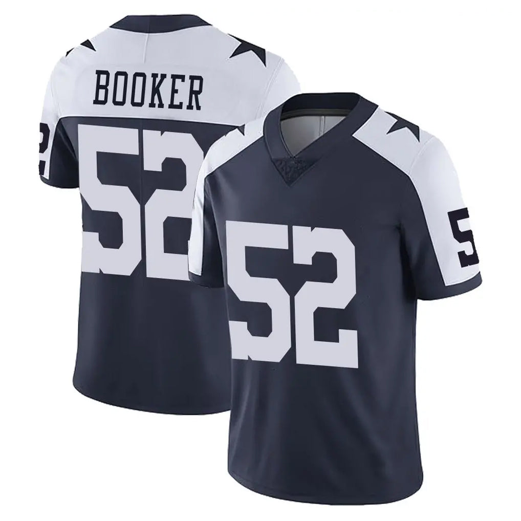 D.Cowboys #52 Tyler Booker Player Navy-White Limited Alternate Vapor Untouchable Home Game Gdoa Stitched Jerseys