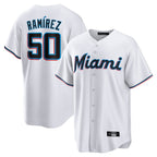 M.Marlins #50 Agustin Ramirez Player White  Home Game Fdoa Stitched Jerseys