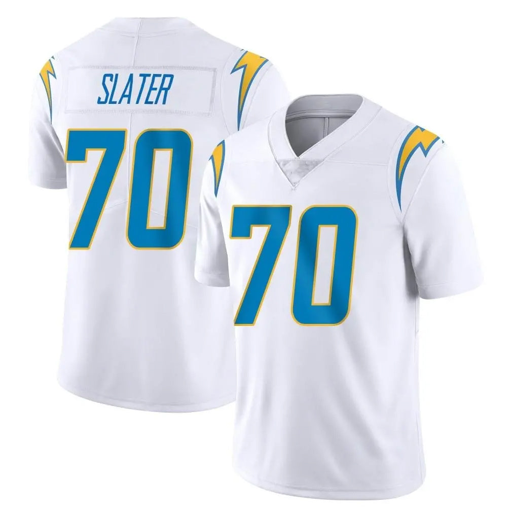 LA.Chargers #70 Rashawn Slater Player White Limited Vapor Untouchable Home Game Gdoa Stitched Jerseys