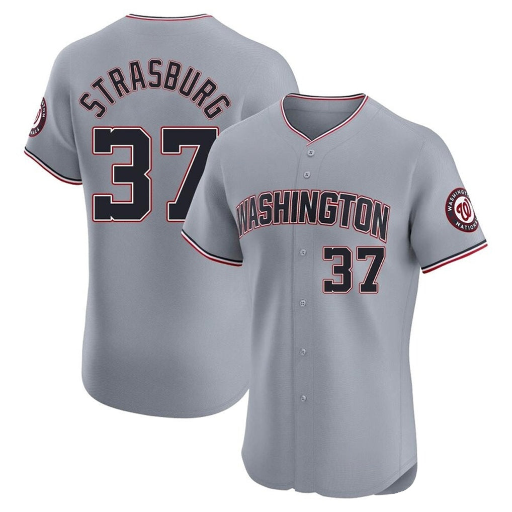 W.Nationals #37 Stephen Strasburg Player Gray City Connect Elite Alternate Fdoa Stitched Jerseys