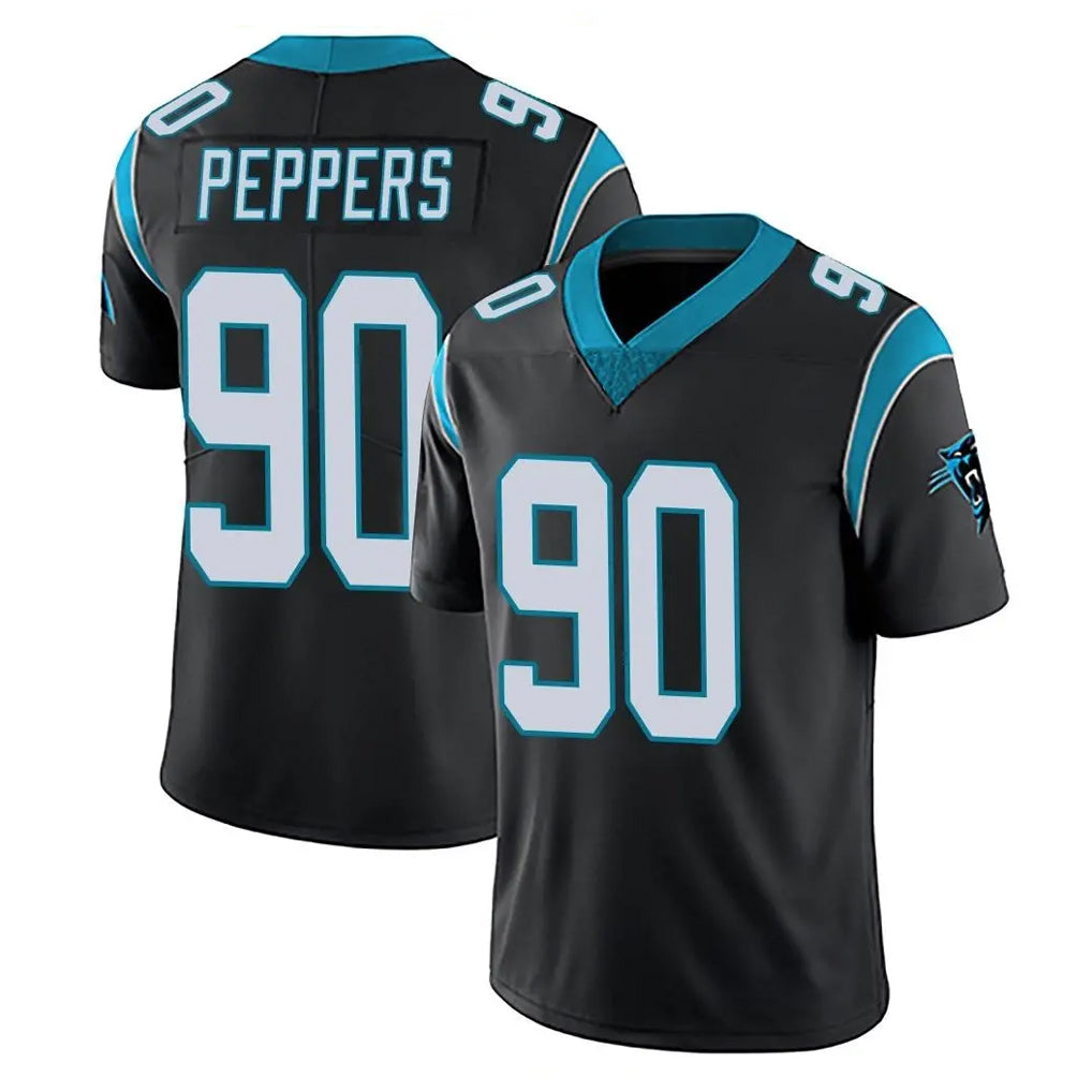 C.Panthers #90 Julius Peppers Player Black Vapor Untouchable Limited Game Gdoa Stitched Jerseys