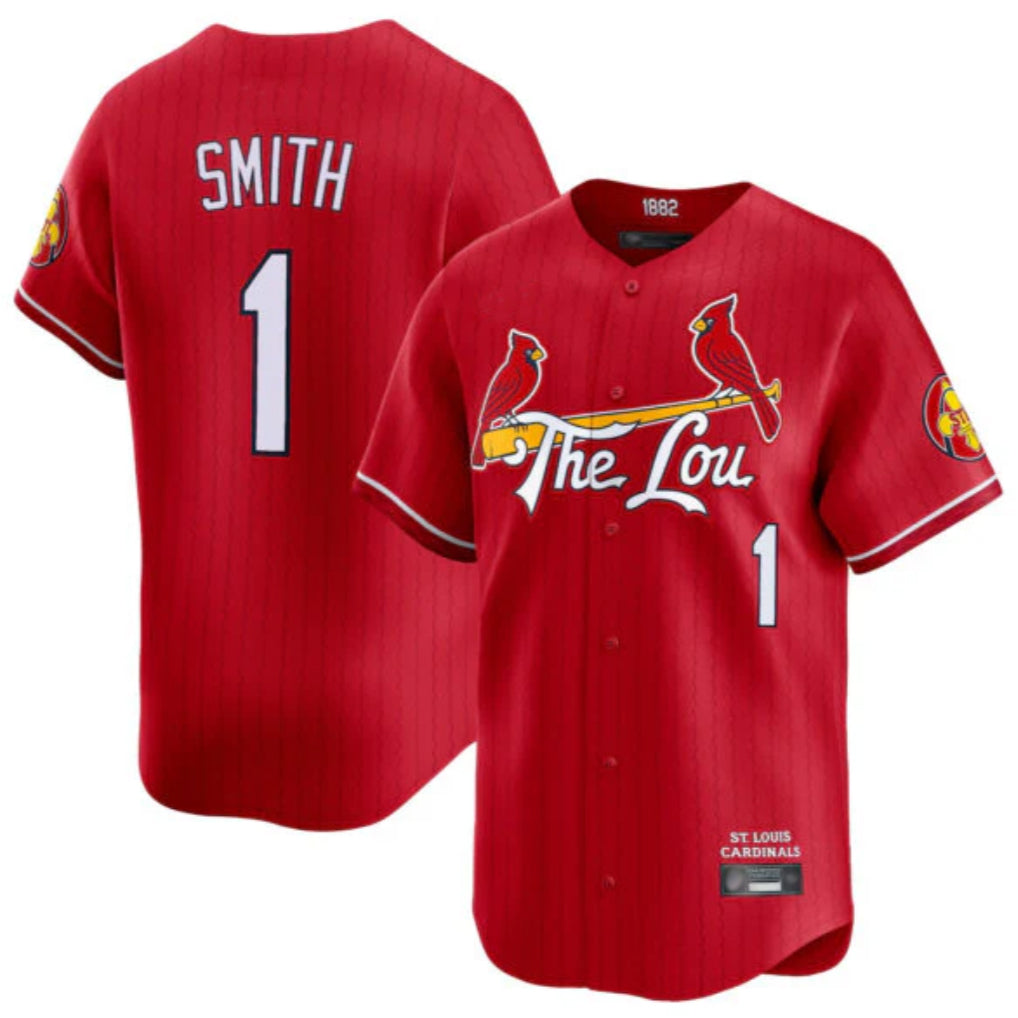 St. Louis Cardinals #1 Ozzie Smith Player Red City Connect Limited Fdoa Stitched Jerseys