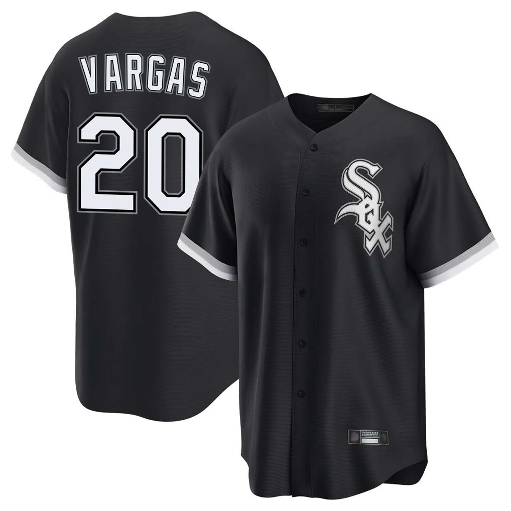 C.White Sox #20 Miguel Vargas Player Black Home Game Gdoa Stitched Jerseys