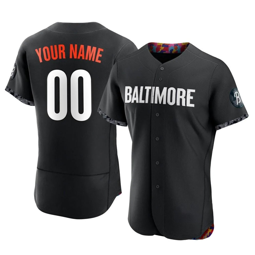 Custom B.Orioles Black City Connect Limited Elite Home Game Any Name & Number Gdoa Stitched Jerseys