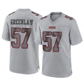 SF.49ers #57 Dre Greenlaw Player Gray Atmosphere Fashion Home Game Gdoa Stitched Jerseys
