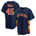H.Astros #45 Tatsuya Imai Player Navy Home Game Gdoa Stitched Jerseys
