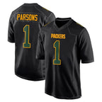 GB.Packers #1 Micah Parsons Player Black Fashion Home Game Gdoa Stitched Jerseys