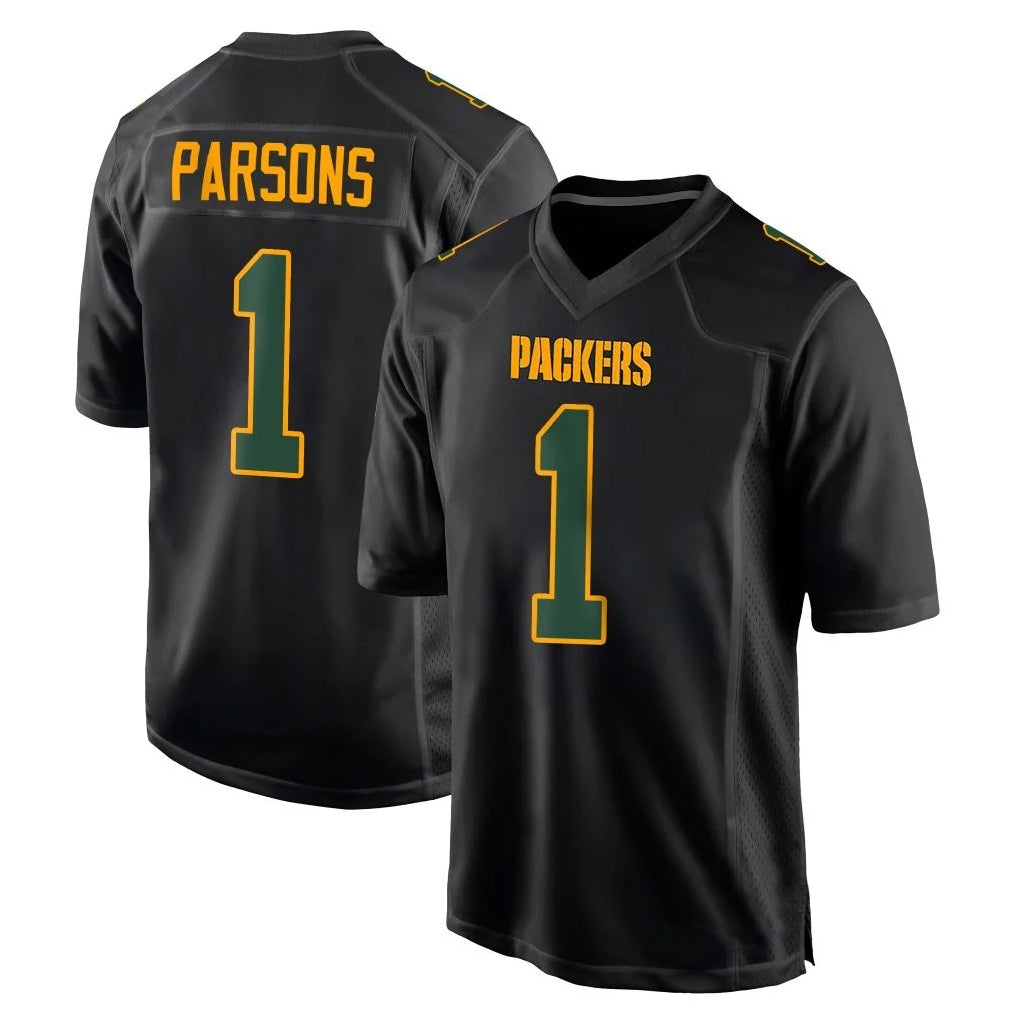 GB.Packers #1 Micah Parsons Player Black Fashion Home Game Gdoa Stitched Jerseys