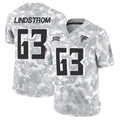 A.Falcons #63 Chris Lindstrom Player Arctic Camo Salute to Service Limited Gdoa Stitched Jerseys