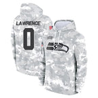 S.Seahawks #0 DeMarcus Lawrence Player Arctic Camo Limited Salute to Service Pullover Hoodies Game Gdoa Stitched Jerseys
