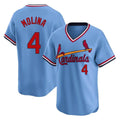St. Louis Cardinals #4 Yadier Molina Player Light Blue City Connect Home T-shirt Fdoa Stitched Jerseys