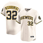 M.Brewers #32 Jacob Misiorowski Player Cream Home Limited Game Fdoa Stitched Jerseys