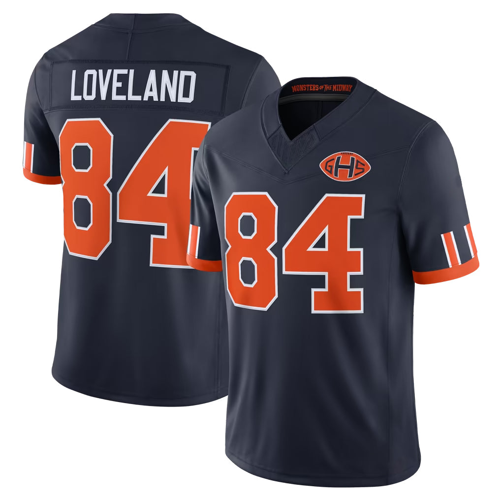 C.Bears #84 Colston Loveland Player Navy Limited 2026 Rivalries Collection Home Game Gdoa Stitched Jerseys