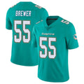 M.Dolphins #55 Aaron Brewer Player Aqua Limited Vapor Untouchable Home Game Gdoa Stitched Jerseys