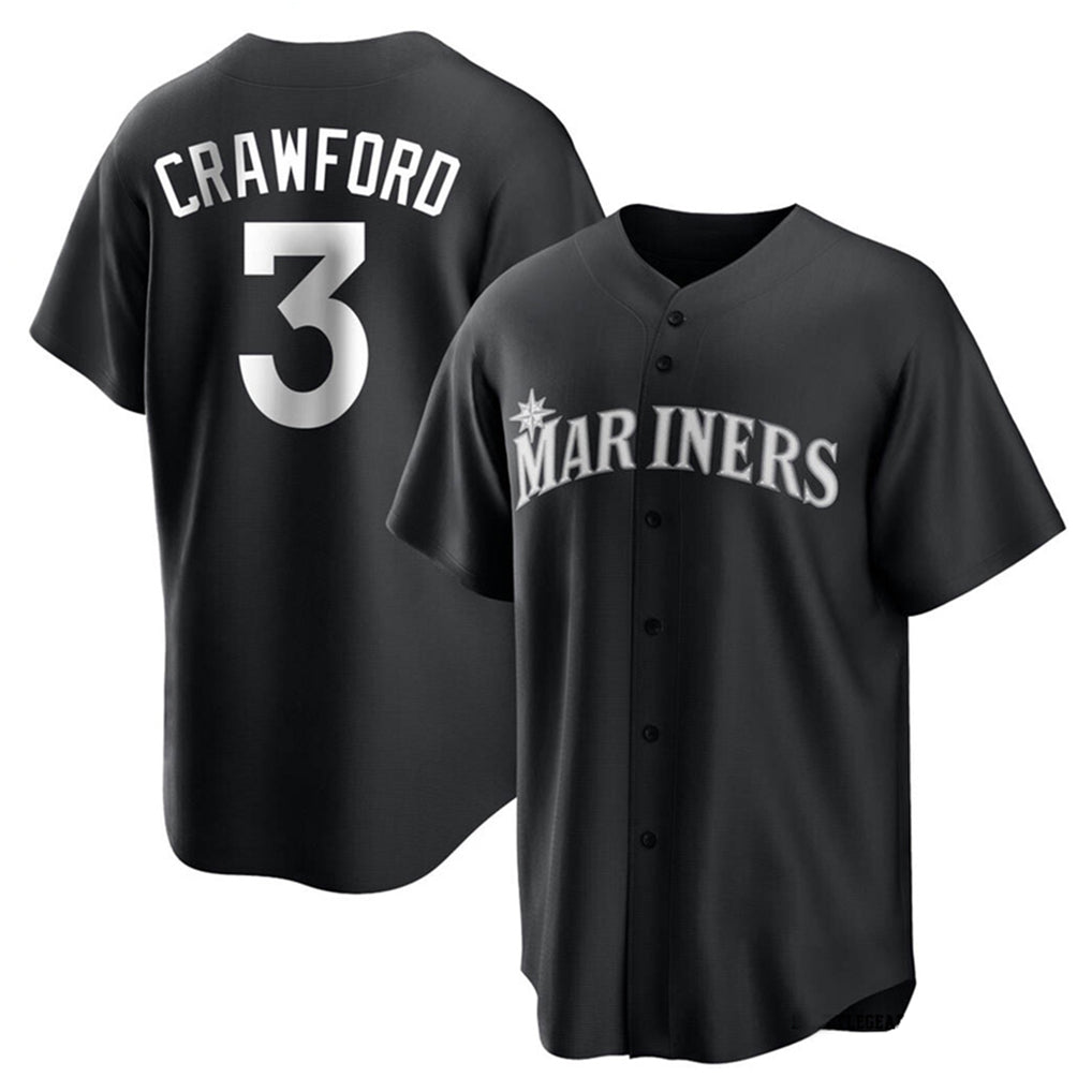 S.Mariners #3 J.P. Crawford Player Black Home Limited Fdoa Stitched Jerseys