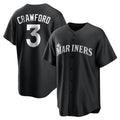 S.Mariners #3 J.P. Crawford Player Black Home Limited Fdoa Stitched Jerseys