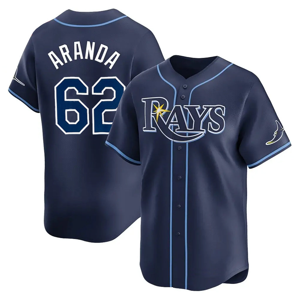 T.Bay Rays #62 Jonathan Aranda Player Navy Home Limited Fdoa Stitched Jerseys